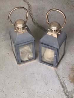 HomeGoods Lanterns Set of 2 Brass Accents