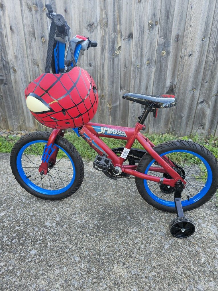 Spider-man Bike with Spider-man Helmet and Cars Scooter