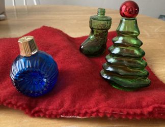 Avon Collectible Glass Christmas Theme Bottles