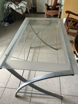 Clear Glass Office Desk