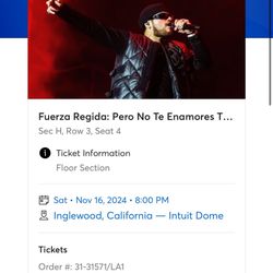 Fuerza regida tickets