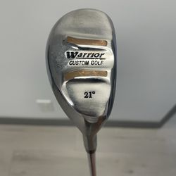Warrior Custom Golf 21° Hybrid, Harrison S Flex Steel, 41” RH - STILL AVAILABLE