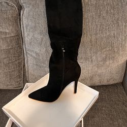 Black Thigh High boots Size 6.5