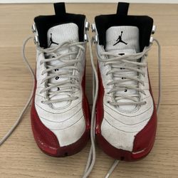 Big Kid Air Jordan 12 Retro - Red, White & Black 