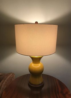 2 Lamps. Mustard color.