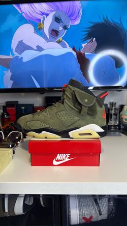 Travis Scott x Air Jordan 6 Olive Sneakers