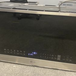 LG Smart 30 in. W 2 cu. ft. Over the Range Microwave with EasyClean 1,050-Watt in PrintProof Stainless Steel