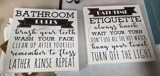 Bathroom Decorative Signs