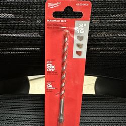 Milwaukee Hammer Drill Bit 3/16”