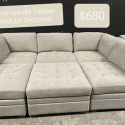 Modular Sectional Sofa Couch With Storage Ottoman Thomasville 