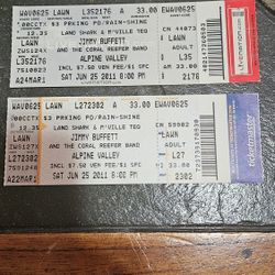  Jimmy Buffett ConcertTickets 