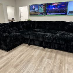 Brand New Black Sectional Couches 