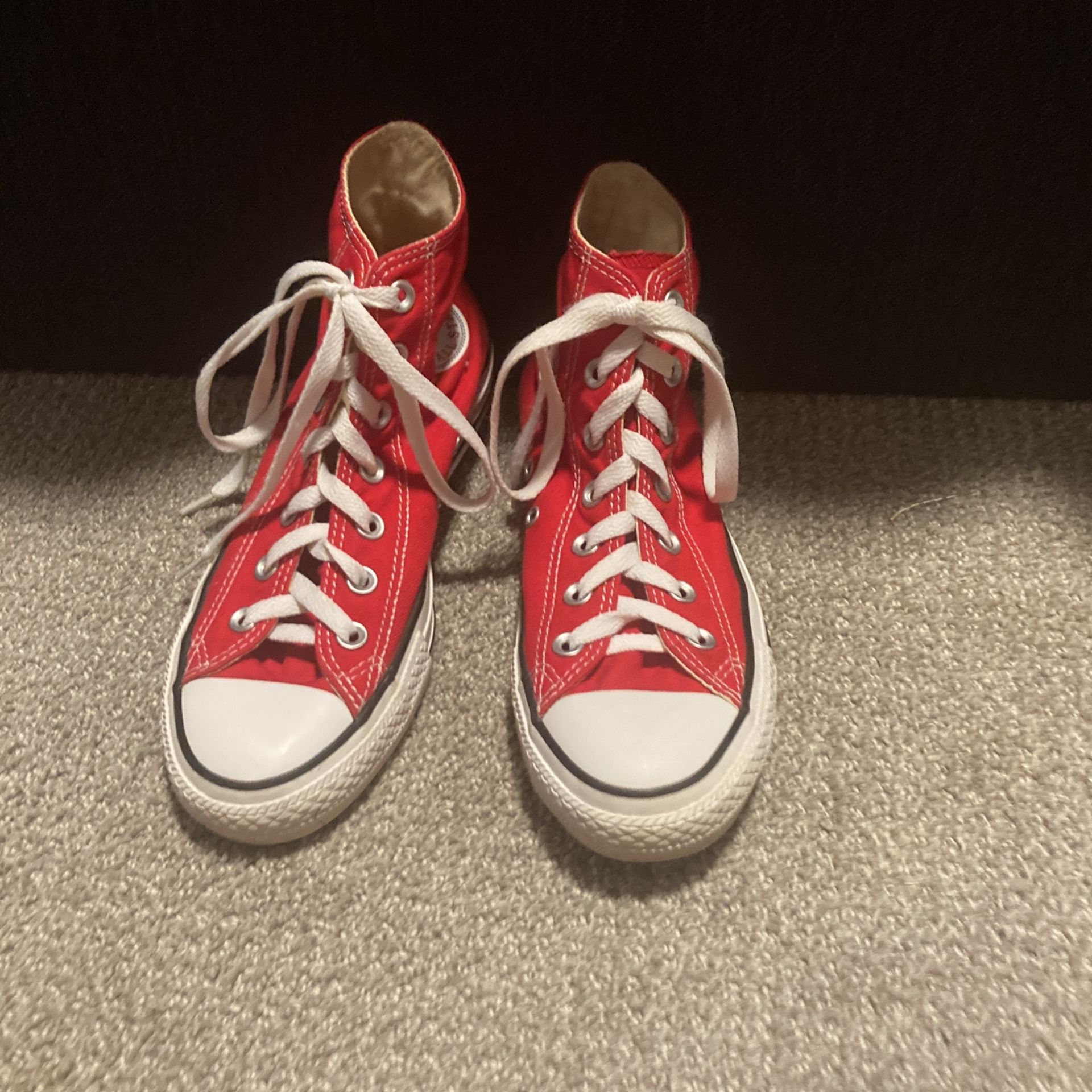 Red Tall Converse Size Men’s 5 Woman 7