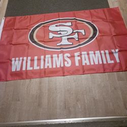 49ers FAMILY Name Flags 