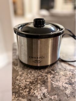 Crock pot silver black 16 oz slow cooker warmer