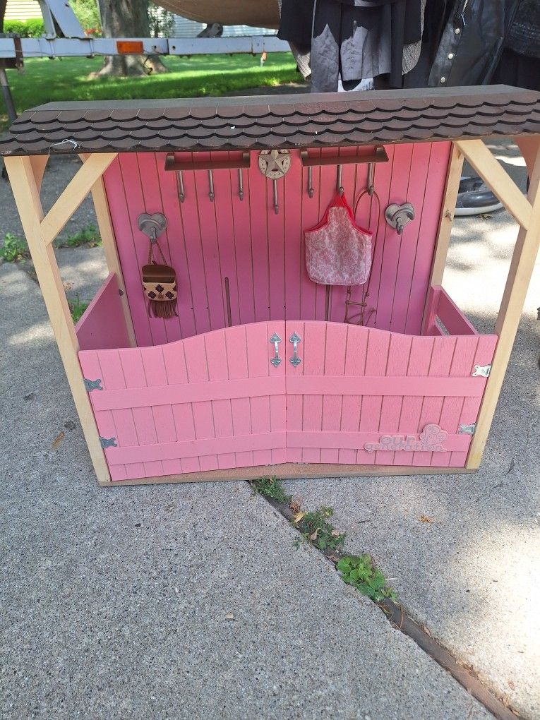 Wooden Doll Stable