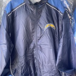 New San Diego Chargers Windbreaker Jacket XL X-Large