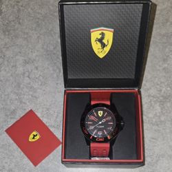 Ferrari red and black sport watch