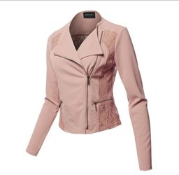 Pink Lace Moto Jacket Size S
