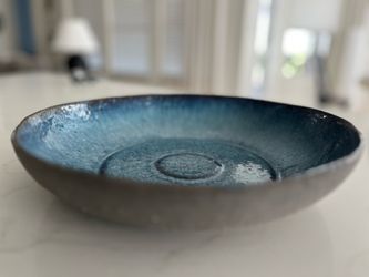 Artsy Decorative Blue Bowl 12” + throw ins
