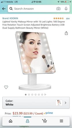 Led light make up mirror