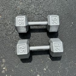 Pair Of 25 Lb. Dumbbells 