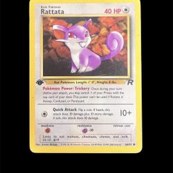 Pokémon Rattata 1st Edition Team Rocket Card 66/82 40 HP Basic Common