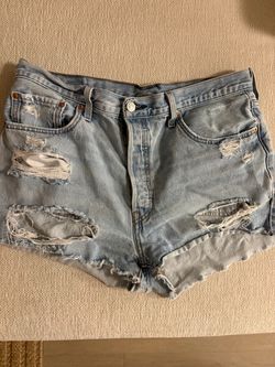Levi's Distressed Cutoff Denim Shorts