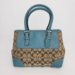 Coach Signature vtg Leather/Canvas Satchel