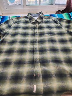 Weatherproof Flannel Plaid Button-Up Shirt