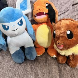 Build A Bear Pokemon Glaceon Eevee Charmander Plush 