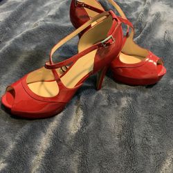 Marc Fisher peep toe platform heels