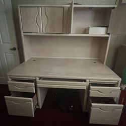 Full Size Desk With Storage Cabinets