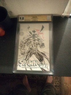 Spawn #300  9.8 signed