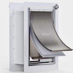 Baboni 3-Flap Pet Door for Wall, Steel Frame and Telescoping Tunnel, Aluminum Lock, Double Flap Dog Door and Cat D NEW Reg. Price On Amazon $147.99