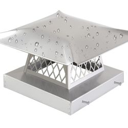 9" x 9" Chimney Cap Chimney Cover,Fireplace Chimney Caps for Outside,Chimney Rain Caps Chimney Flue Cover Chimney Roof Rain Guard on Existing Flue Til