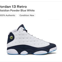 Air Jordan 13 Obsidian Blue Sz 10,12,13