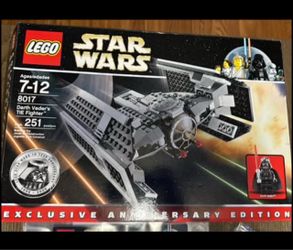 LEGO Star Wars 8017 Darth Vader's TIE Fighter 10th Anniversary Retired 100% Complete $80