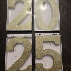Glitter Numbers - Wood