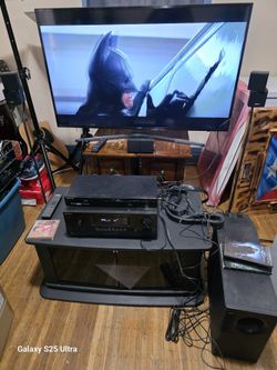 Bose Accustimas 15, Samsung Smart 50" TV, Sony Receiver & TV Stand