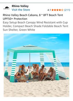 Rhino Valley 8x8 FT Beach Cabana Tent
