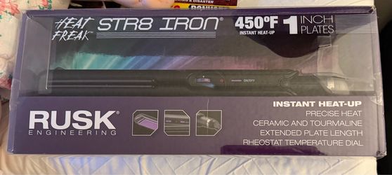 Rusk Heat Freak Professional Str8 Ceramic Tourmaline Flat Iron