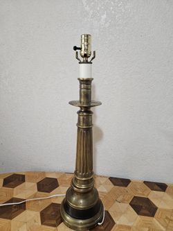Real Antique Stiffel Brass Table Lamp Switch 1900s Vintage Heavy WORKS No Shade 