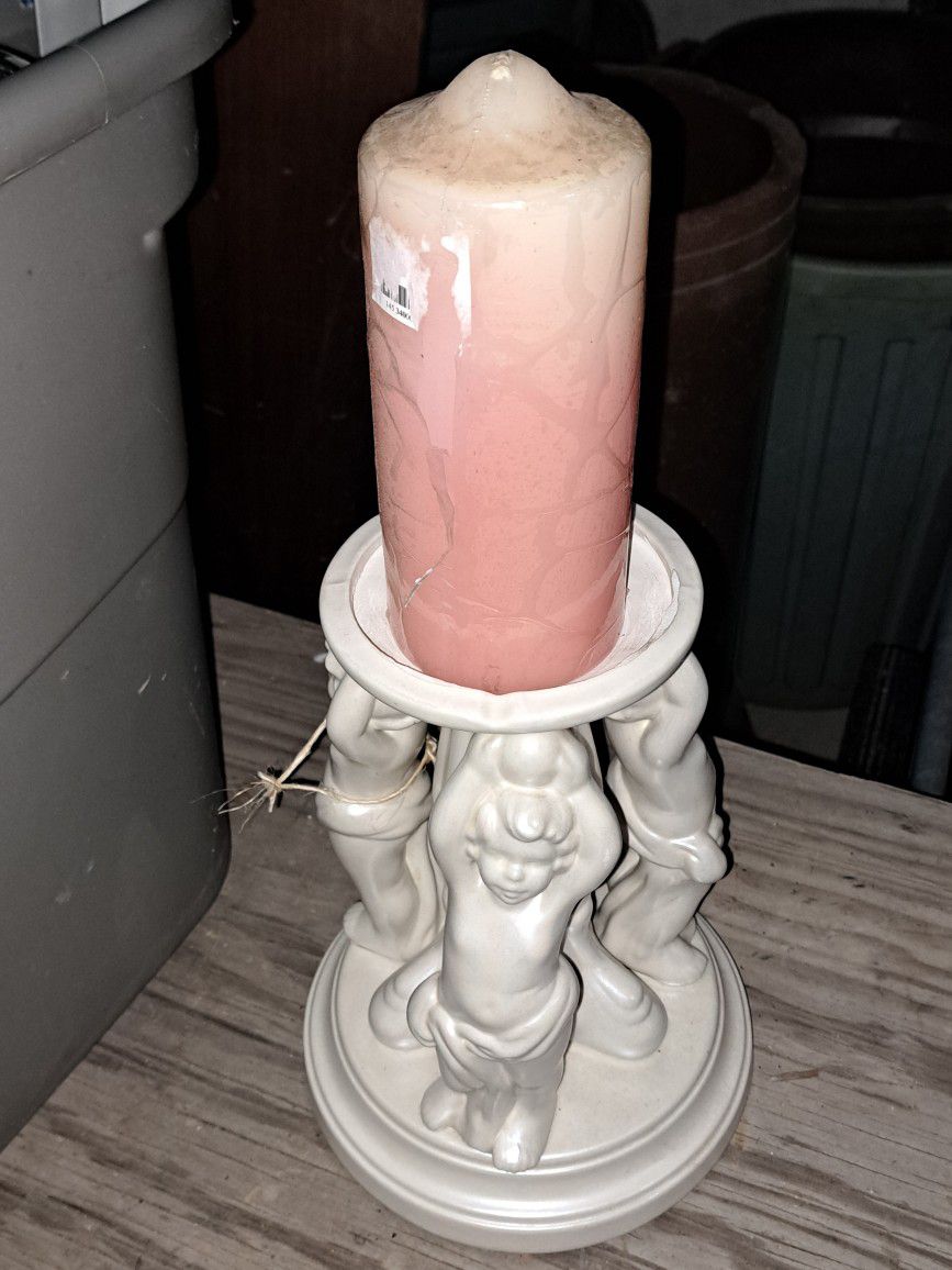 Candle Holder With Candle 