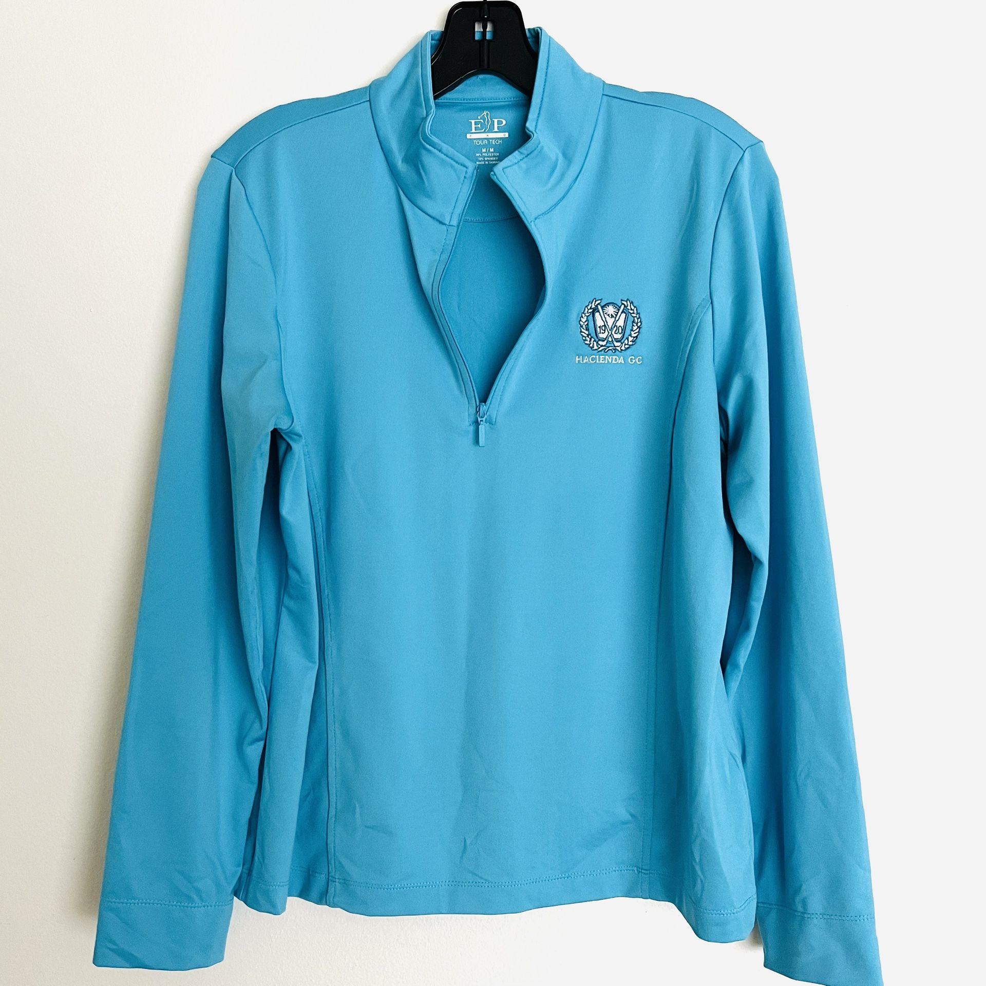 Women’s Golf Shirt EP Pro Tour Tech 1/4 Zip Hacienda GC Size M Long Sleeve