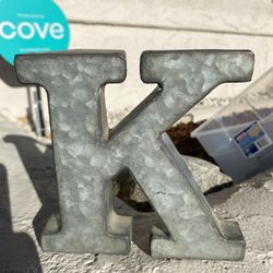 Metal K Decoration Free Standing Or Hanging