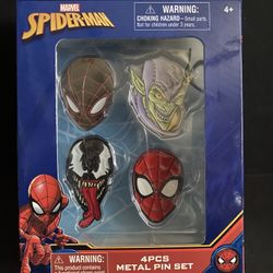 Spider-Man 4 Piece Metal Pin Set