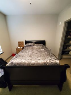 Queen Bed Frame + Mattress & Box Spring Included