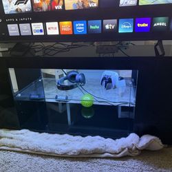Glossy Black Tv Stand With LED Light 