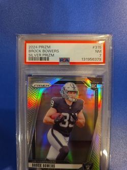 2024 prizm Brock Bowers silver PSA 7